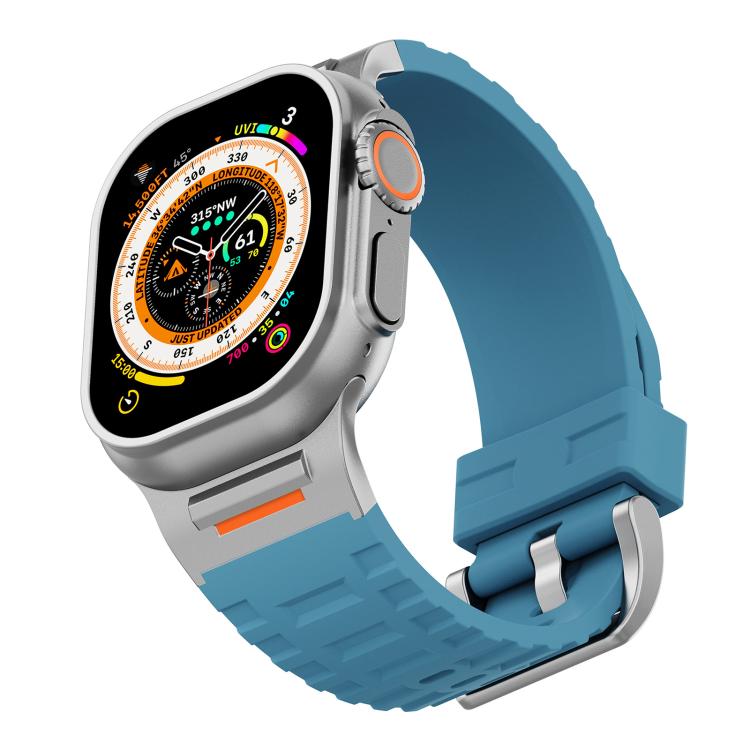For Apple Watch 46mm / 49mm / 45mm / 44mm Tuobuzhe Liquid Silicone Watch Band