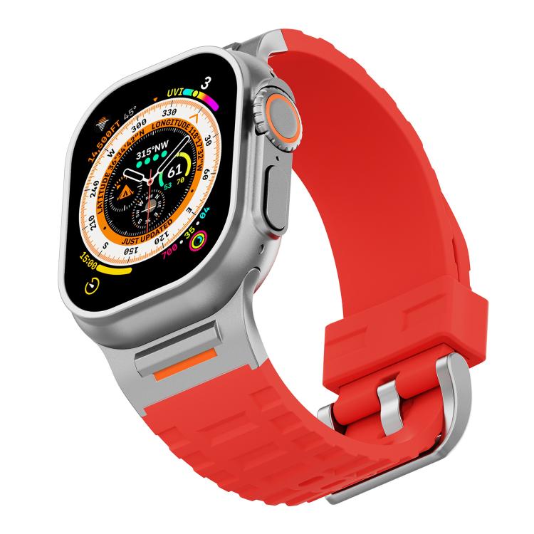 For Apple Watch 46mm / 49mm / 45mm / 44mm Tuobuzhe Liquid Silicone Watch Band