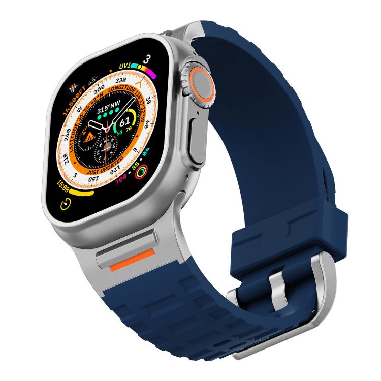 For Apple Watch 46mm / 49mm / 45mm / 44mm Tuobuzhe Liquid Silicone Watch Band