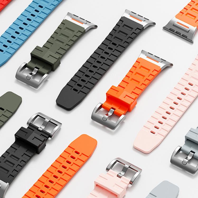 For Apple Watch 46mm / 49mm / 45mm / 44mm Tuobuzhe Liquid Silicone Watch Band