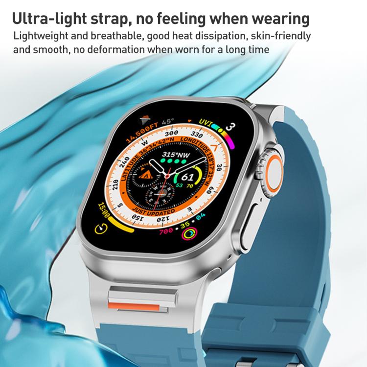 For Apple Watch 46mm / 49mm / 45mm / 44mm Tuobuzhe Liquid Silicone Watch Band