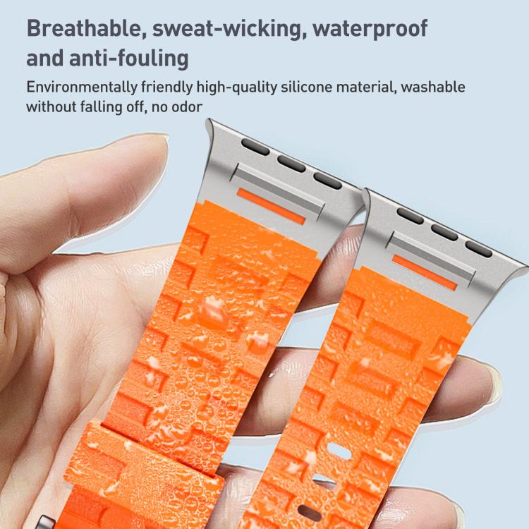 For Apple Watch 46mm / 49mm / 45mm / 44mm Tuobuzhe Liquid Silicone Watch Band