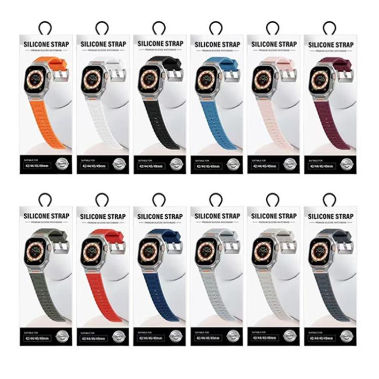 For Apple Watch 46mm / 49mm / 45mm / 44mm Tuobuzhe Liquid Silicone Watch Band