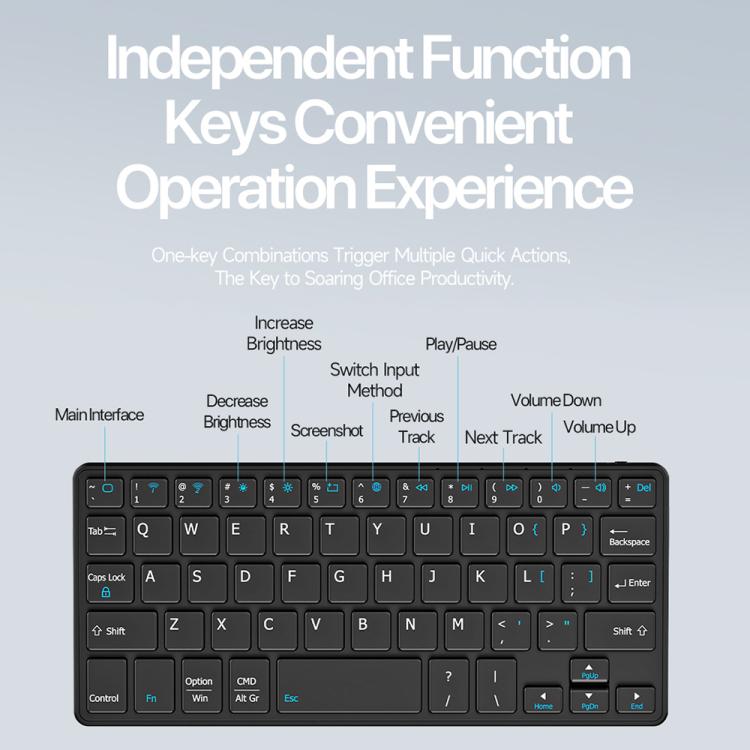 DUX DUCIS OK Mini Series Portable Multi-Functional Mini Keyboard Case - Black