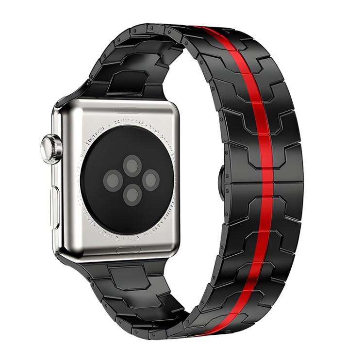 For Apple Watch 38 / 40 / 41 / S10 42mm xDfind Butterfly Buckle Stainless Steel Watch Band