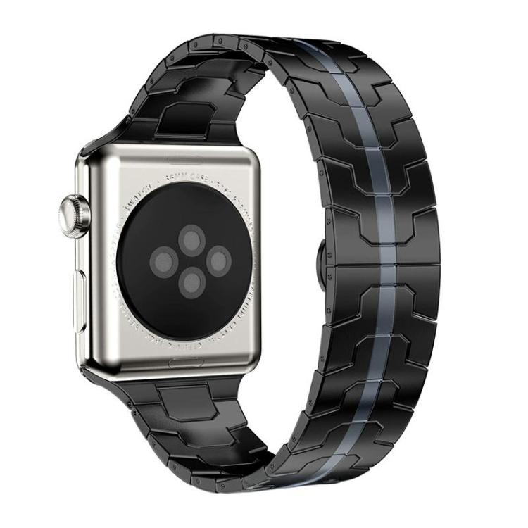 For Apple Watch 38 / 40 / 41 / S10 42mm xDfind Butterfly Buckle Stainless Steel Watch Band