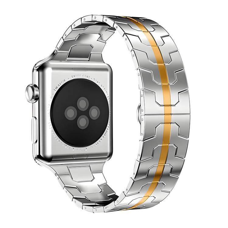 For Apple Watch 38 / 40 / 41 / S10 42mm xDfind Butterfly Buckle Stainless Steel Watch Band