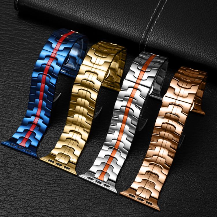 For Apple Watch 38 / 40 / 41 / S10 42mm xDfind Butterfly Buckle Stainless Steel Watch Band