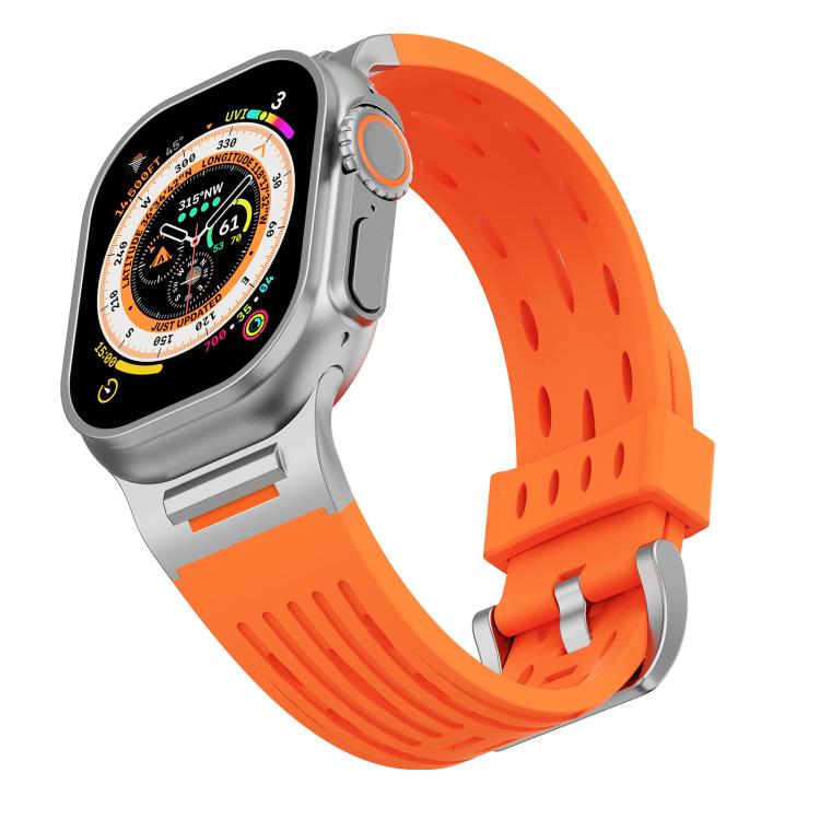 For Apple Watch 42mm / 41mm / 40mm / 38mm Tuobuzhe Oval Holes Silicone Watch Band