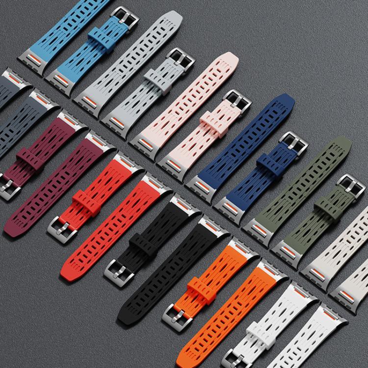 For Apple Watch 42mm / 41mm / 40mm / 38mm Tuobuzhe Oval Holes Silicone Watch Band