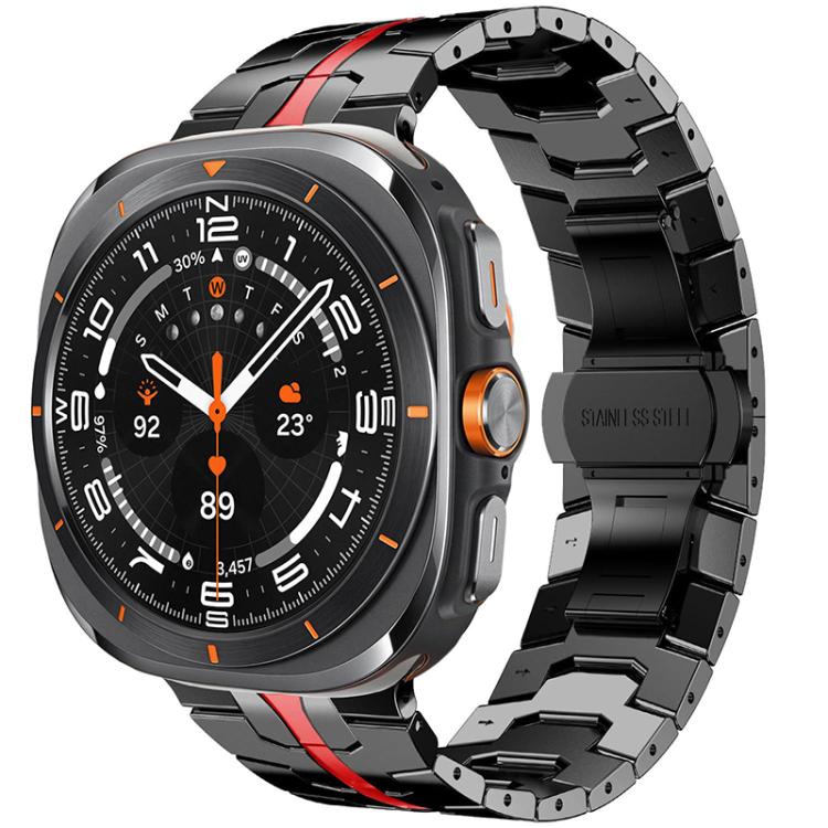 For Samsung Galaxy Watch Ultra / Ultra 2025 xDfind Butterfly Buckle Stainless Steel Watch Band