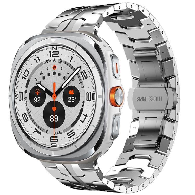 For Samsung Galaxy Watch Ultra / Ultra 2025 xDfind Butterfly Buckle Stainless Steel Watch Band