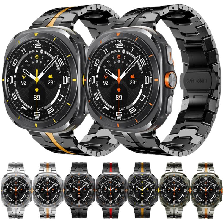 For Samsung Galaxy Watch Ultra / Ultra 2025 xDfind Butterfly Buckle Stainless Steel Watch Band