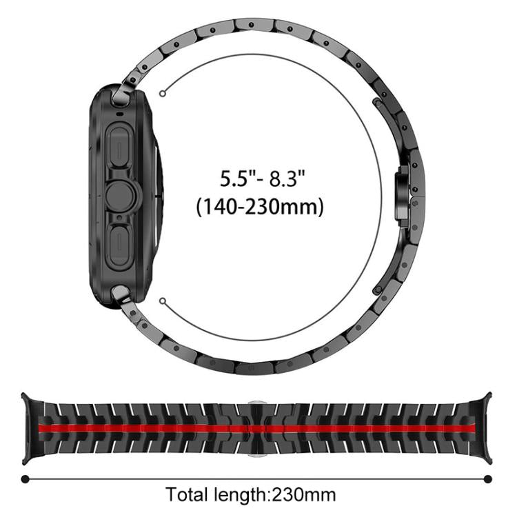 For Samsung Galaxy Watch Ultra / Ultra 2025 xDfind Butterfly Buckle Stainless Steel Watch Band