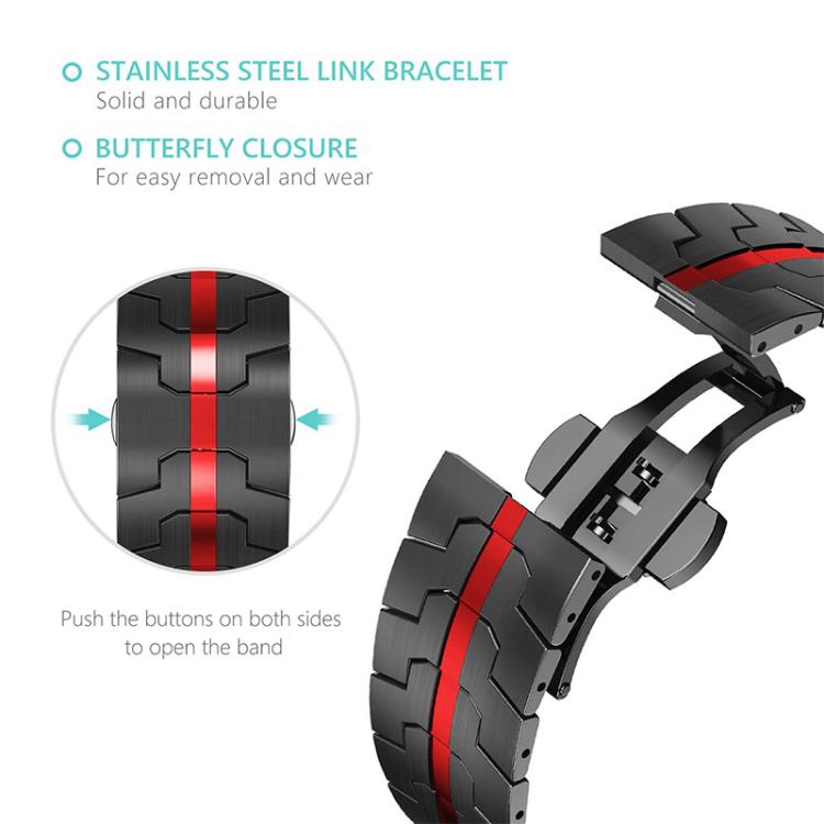 For Samsung Galaxy Watch Ultra / Ultra 2025 xDfind Butterfly Buckle Stainless Steel Watch Band