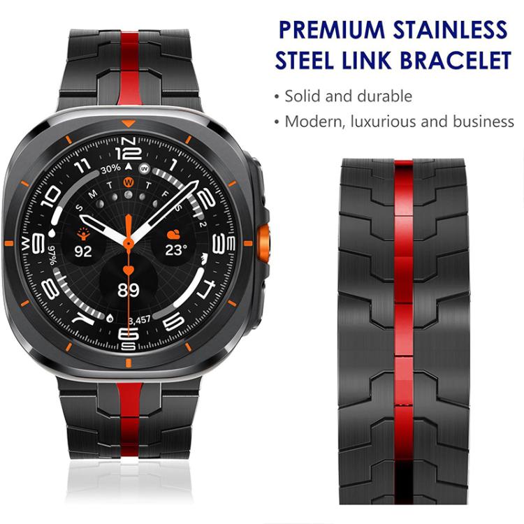 For Samsung Galaxy Watch Ultra / Ultra 2025 xDfind Butterfly Buckle Stainless Steel Watch Band