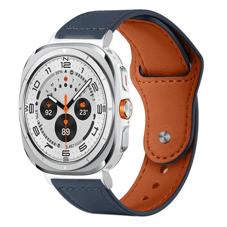 For Samsung Galaxy Watch Ultra / Ultra 2025 xDfind Rivet Buckle Genuine Leather Watch Band
