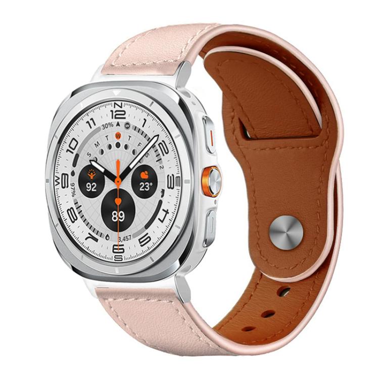 For Samsung Galaxy Watch Ultra / Ultra 2025 xDfind Rivet Buckle Genuine Leather Watch Band