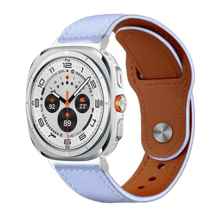 For Samsung Galaxy Watch Ultra / Ultra 2025 xDfind Rivet Buckle Genuine Leather Watch Band