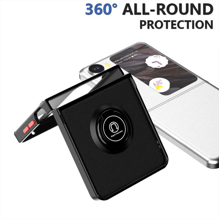For OPPO Find N2 Flip Q Shadow 1 Series TPU + PC Phone Case with Ring