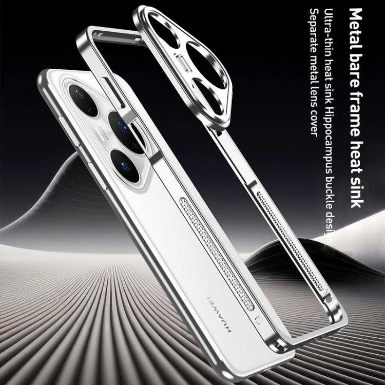 For Huawei Pura 80 5G Metal Frame Heat Dissipation Phone Case with Camera Guard Ring