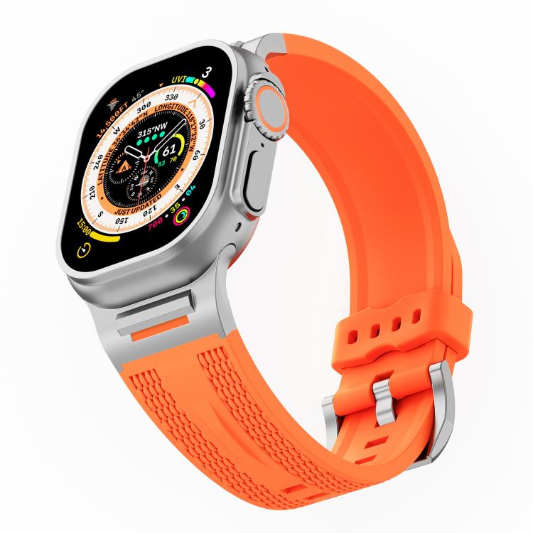 For Apple Watch 46mm / 49mm / 45mm / 44mm Tuobuzhe Woven Texture Silicone Watch Band