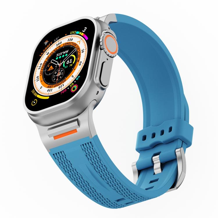 For Apple Watch 46mm / 49mm / 45mm / 44mm Tuobuzhe Woven Texture Silicone Watch Band