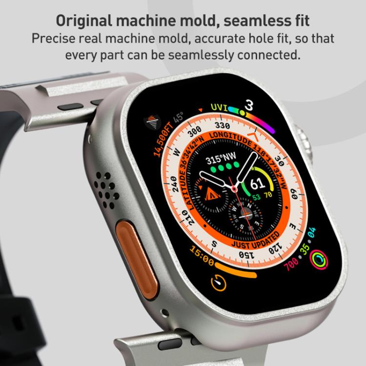 For Apple Watch 46mm / 49mm / 45mm / 44mm Tuobuzhe Woven Texture Silicone Watch Band