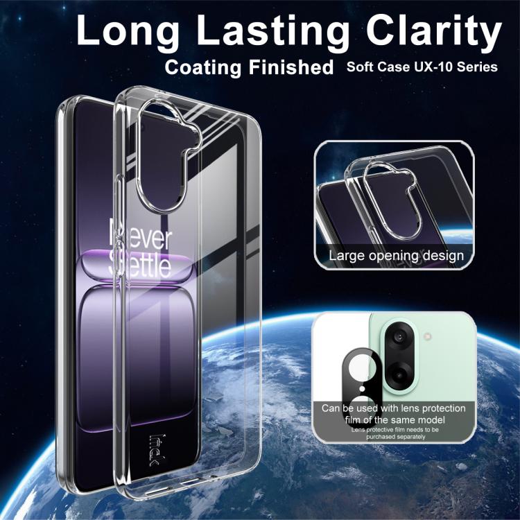 For OnePlus Ace 5 Racing / Nord CE5 IMAK UX-10 Series Transparent Shockproof TPU Phone Case - Transparent
