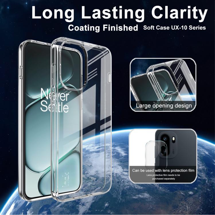 For OnePlus Ace 6 / 6T / 15R IMAK UX-10 Series Transparent Shockproof TPU Phone Case - Transparent