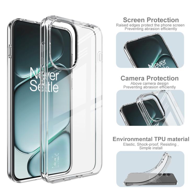 For OnePlus Ace 6 / 6T / 15R IMAK UX-10 Series Transparent Shockproof TPU Phone Case - Transparent