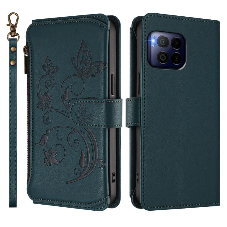 For T-Mobile Revvl 7 Pro / T Phone 2 Pro Butterfly Love Flower Multi-card Zipper Wallet Leather Phone Case