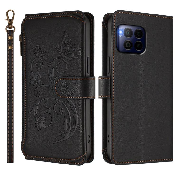 For T-Mobile Revvl 7 Pro / T Phone 2 Pro Butterfly Love Flower Multi-card Zipper Wallet Leather Phone Case