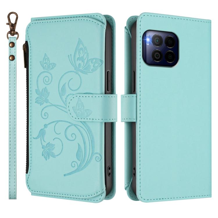 For T-Mobile Revvl 7 Pro / T Phone 2 Pro Butterfly Love Flower Multi-card Zipper Wallet Leather Phone Case