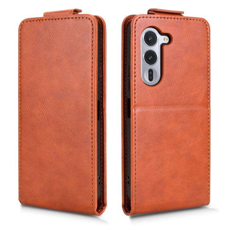 For Fujitsu Arrows Alpha F-51F Magnetic Vertical Flip Leather Phone Case with Buckle