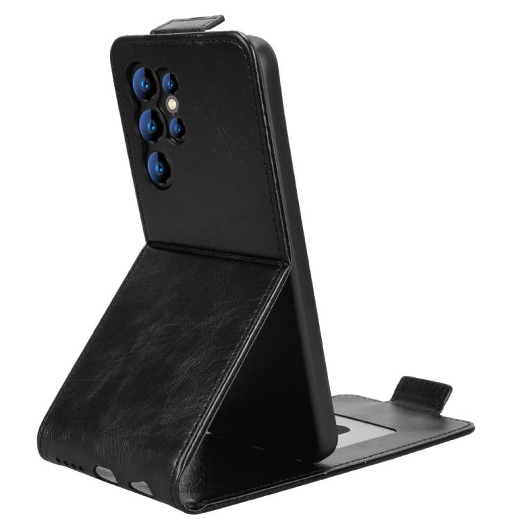 For Oukitel C1 / C1 Pro Magnetic Vertical Flip Leather Phone Case with Buckle