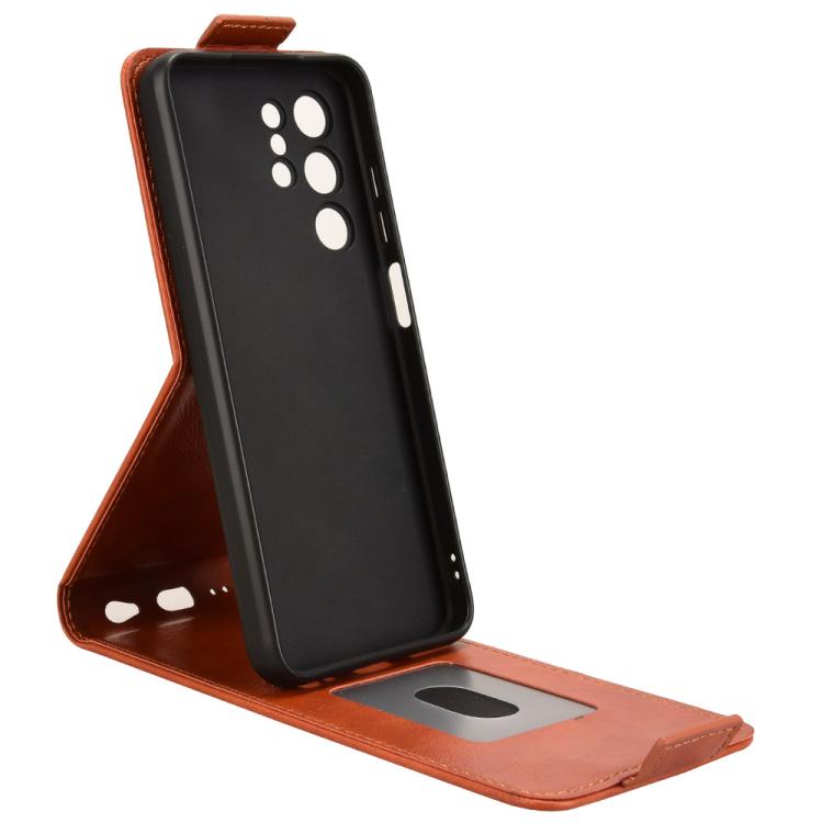 For Oukitel C1 / C1 Pro Magnetic Vertical Flip Leather Phone Case with Buckle
