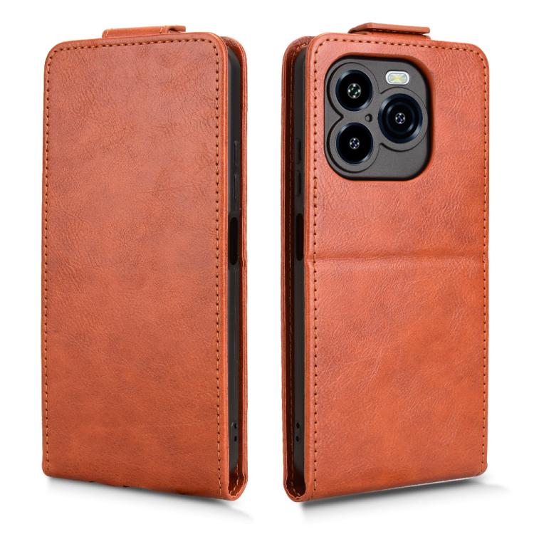 For Oukitel C65 / C65 Pro Magnetic Vertical Flip Leather Phone Case with Buckle