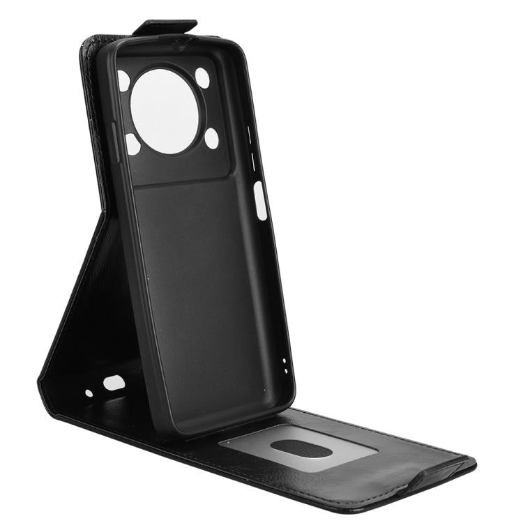 For Oukitel C60 / C60 Pro Magnetic Vertical Flip Leather Phone Case with Buckle