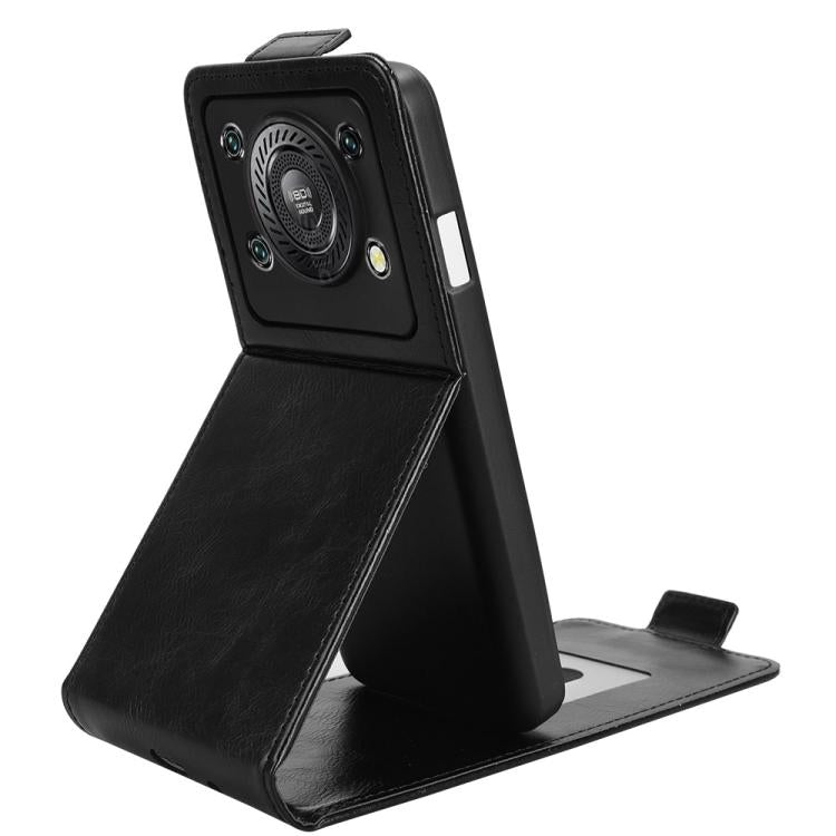 For Oukitel C60 / C60 Pro Magnetic Vertical Flip Leather Phone Case with Buckle