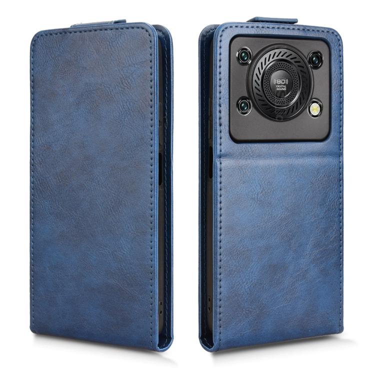 For Oukitel C60 / C60 Pro Magnetic Vertical Flip Leather Phone Case with Buckle