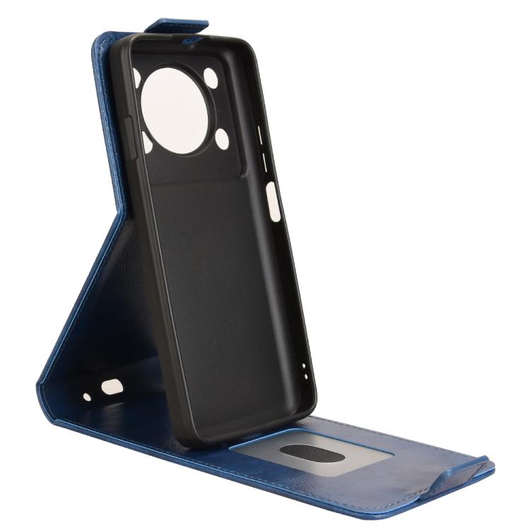 For Oukitel C60 / C60 Pro Magnetic Vertical Flip Leather Phone Case with Buckle