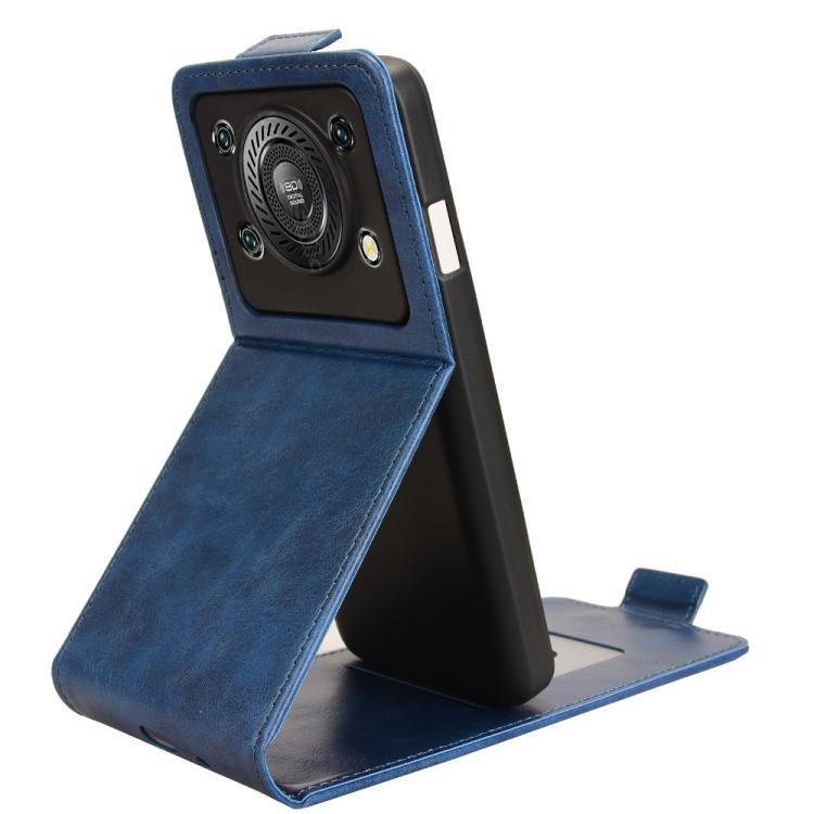 For Oukitel C60 / C60 Pro Magnetic Vertical Flip Leather Phone Case with Buckle