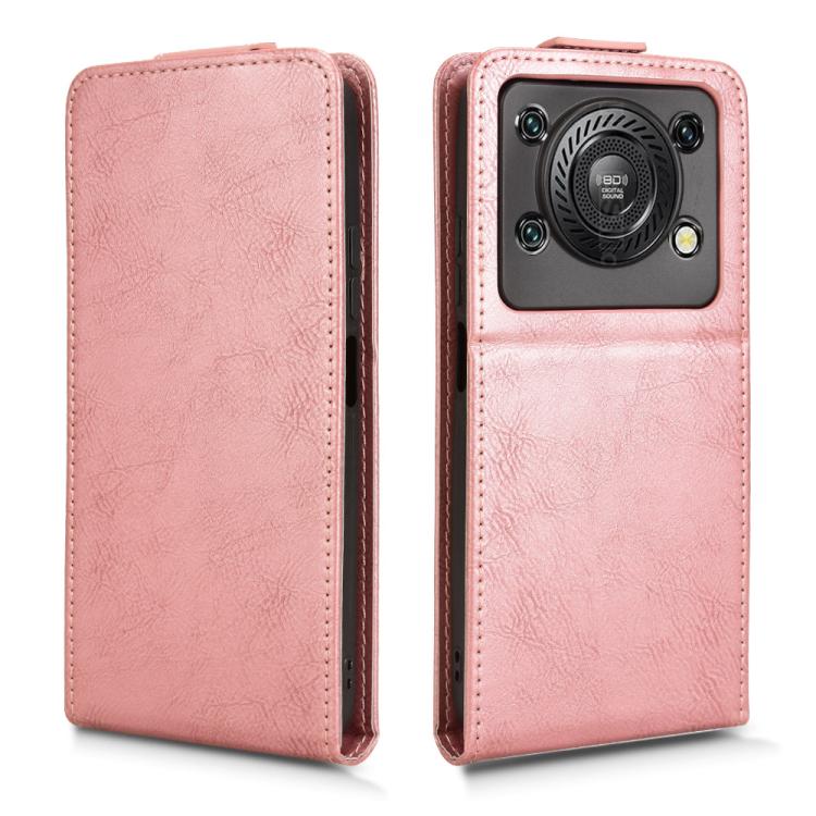 For Oukitel C60 / C60 Pro Magnetic Vertical Flip Leather Phone Case with Buckle