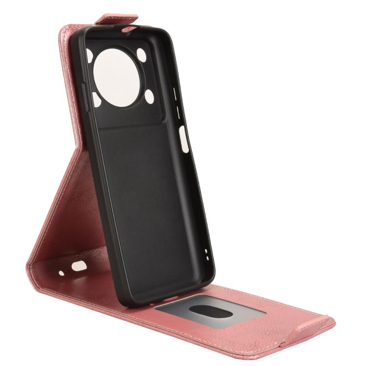 For Oukitel C60 / C60 Pro Magnetic Vertical Flip Leather Phone Case with Buckle