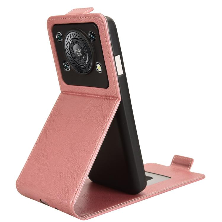 For Oukitel C60 / C60 Pro Magnetic Vertical Flip Leather Phone Case with Buckle