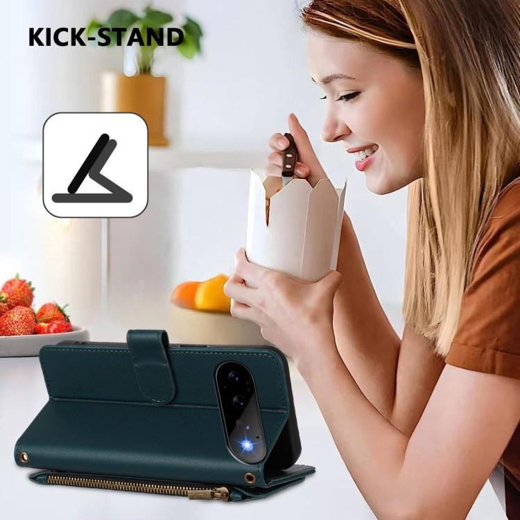 For Google Pixel 11 / 11 Pro Butterfly Love Flower Multi-card Zipper Wallet Leather Phone Case