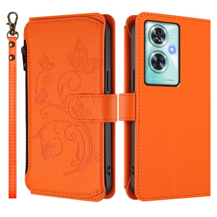 For OnePlus Nord N30 SE 5G Butterfly Love Flower Multi-card Zipper Wallet Leather Phone Case