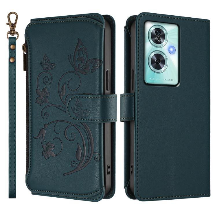 For OnePlus Nord N30 SE 5G Butterfly Love Flower Multi-card Zipper Wallet Leather Phone Case