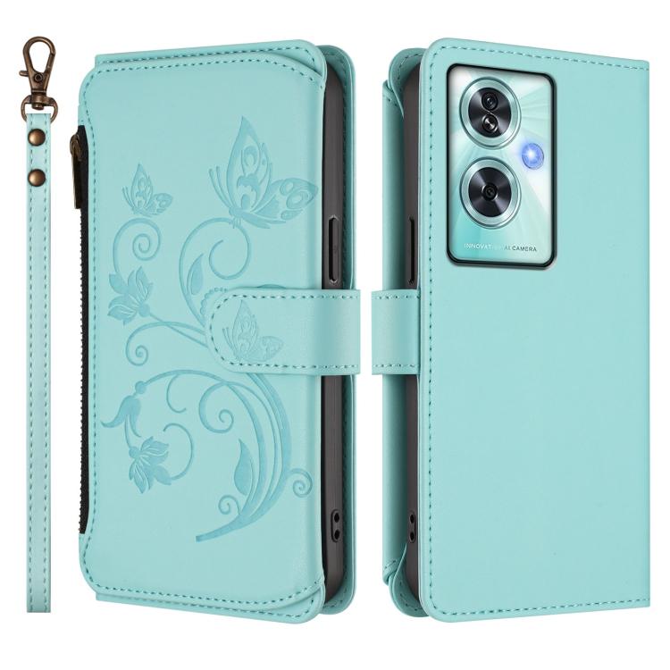 For OnePlus Nord N30 SE 5G Butterfly Love Flower Multi-card Zipper Wallet Leather Phone Case
